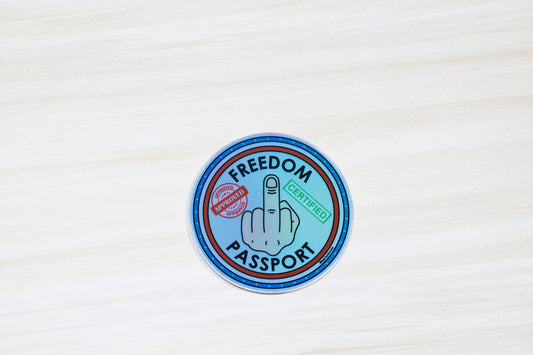 Freedom Passport Hologram Sticker