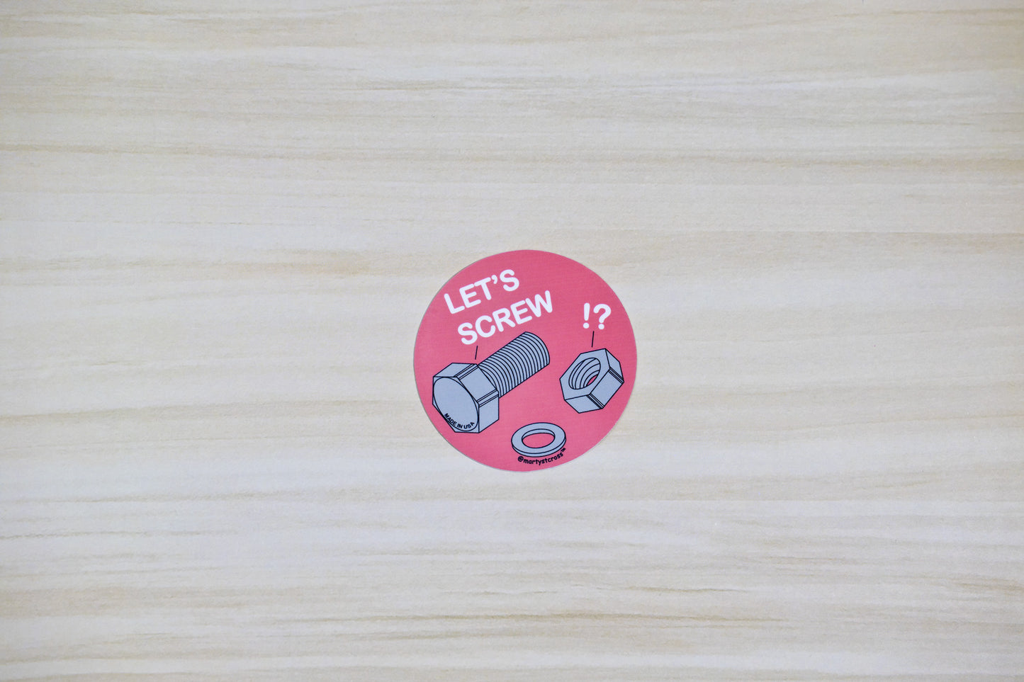 Let's Screw Sticker